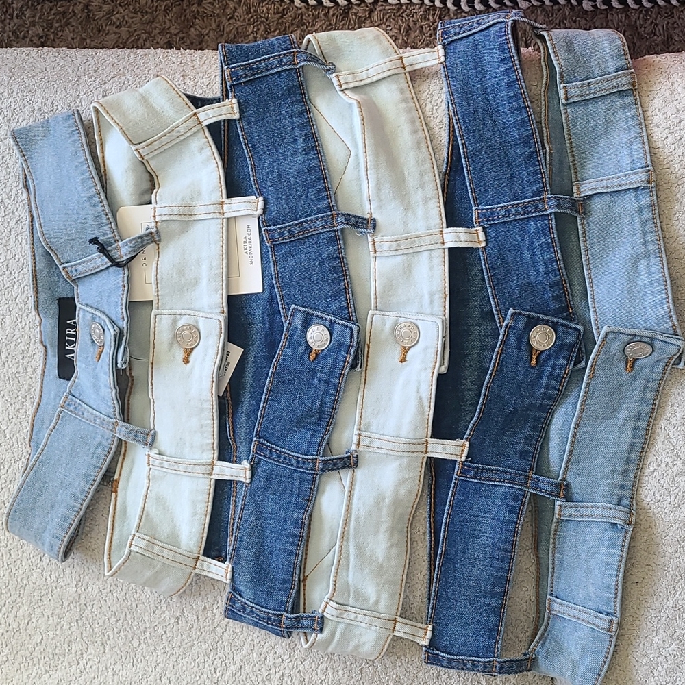 Denim see through skirt